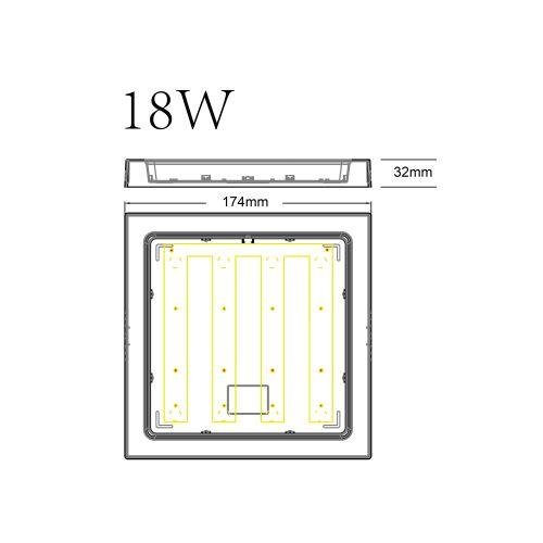 Светильник светодиодный LED 20-18-4K накладной квадратный 18Вт 4000К | код Б0057453 | ЭРА фото 4 Светильник светодиодный LED 20-18-4K накладной квадратный 18Вт 4000К | код Б0057453 | ЭРА фото 4