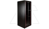 Щит телекоммуникационный 19., 42U, ВxШxГ 2053x600x1000мм, DYNAmic 1000кг, напольный, перед. дверь стекло, задняя глухая металлич., черный | код LN-FS42U6010-BL-BAAA-F-E | LANDE