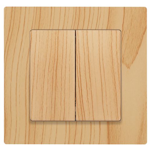 Выключатель Intro Accent 6-104-11 двойной, 10А-250В, IP20, СУ, AL/CU, сосна | код Б0063503 | ЭРА фото 3 Выключатель Intro Accent 6-104-11 двойной, 10А-250В, IP20, СУ, AL/CU, сосна | код Б0063503 | ЭРА фото 3