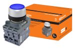 Кнопка MP1-21L(LED) в сборе d22мм/220В 1з+1р синяя TDM | код SQ0747-0016 | TDM