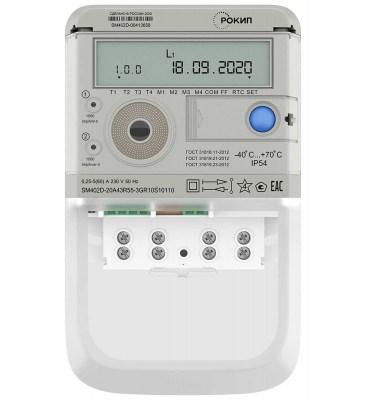 Счетчик 1ф класс точн. 1.0/2.0 многотариф. RS-485 GSM/GPRS непосредств. вкл. на панель | код. SM402D | РОКИП