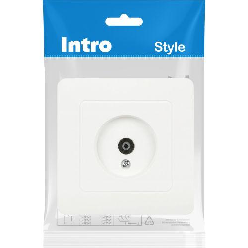 Розетка TV одиночная, IP20, СУ, белый Intro 7-301-01 Style | код Б0060647 | ЭРА