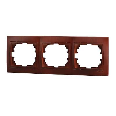Мира Рамка 3 поста горизонтальная без вставок вишня | код 701-0601-148 | LEZARD