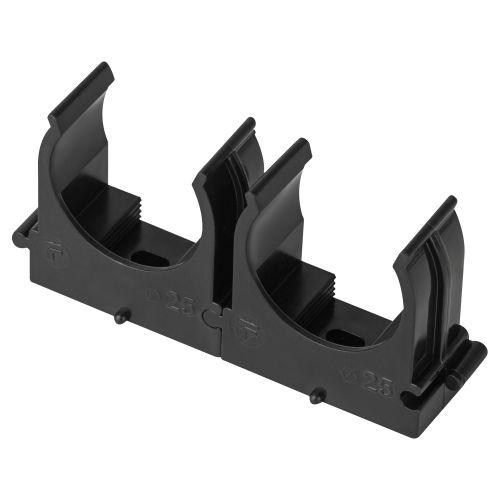 Крепеж клипса для труб прямой монтаж d 25мм черный CLIP-25-B-MP | код Б0062031 | ЭРА