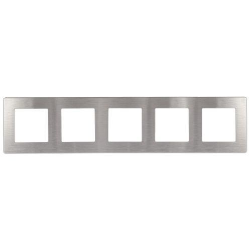 Рамка для розеток и выключателей Серия 12 12-5105-03 на 5 постов, Сатин, алюминий | код Б0052541 | ЭРА Рамка для розеток и выключателей Серия 12 12-5105-03 на 5 постов, Сатин, алюминий | код Б0052541 | ЭРА