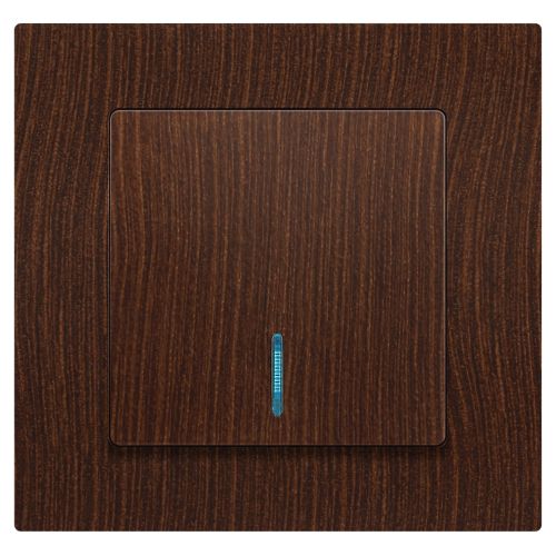 Выключатель Intro Accent 6-102-10 с подсветкой, 10А-250В, IP20, СУ, AL/CU, венге | код Б0063449 | ЭРА фото 3 Выключатель Intro Accent 6-102-10 с подсветкой, 10А-250В, IP20, СУ, AL/CU, венге | код Б0063449 | ЭРА фото 3