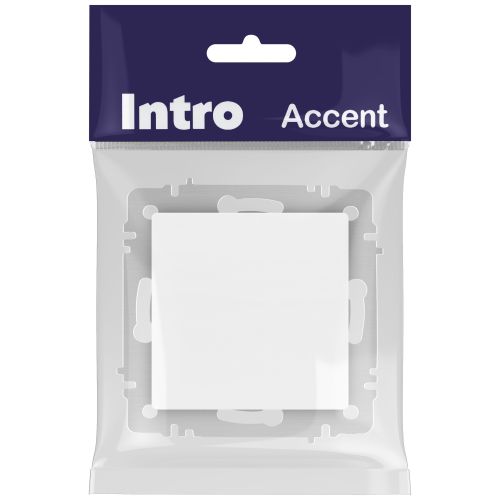 Кнопка Intro Accent 6-109-01М , 10А-250В, IP20, СУ, белый матовый | код Б0063604 | ЭРА