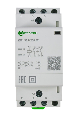 KM1.04.0.230.32 Модульный контактор 4НЗ контакта 32А (~/= 230В AC/DC) | код KM104023032 | РЕЛЕОН KM1.04.0.230.32 Модульный контактор 4НЗ контакта 32А (~/= 230В AC/DC) | код KM104023032 | РЕЛЕОН