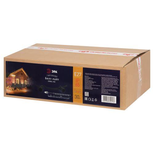 Светодиодная новогодняя гирлянда ERABL-K30 уличная Белт Лайт набор 30 м шаг 50 см цоколь Е27 | код Б0053025 | ЭРА фото 2 Светодиодная новогодняя гирлянда ERABL-K30 уличная Белт Лайт набор 30 м шаг 50 см цоколь Е27 | код Б0053025 | ЭРА фото 2