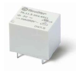 Миниатюрное электромеханическое реле, монтаж на печатную плату, формат кубик сахара , 1CO 10A, Контакты AgSnO2, катушка 24В DС, влагозащита RTIII | код 361190244011 | FINDER Миниатюрное электромеханическое реле, монтаж на печатную плату, формат кубик сахара , 1CO 10A, Контакты AgSnO2, катушка 24В DС, влагозащита RTIII | код 361190244011 | FINDER