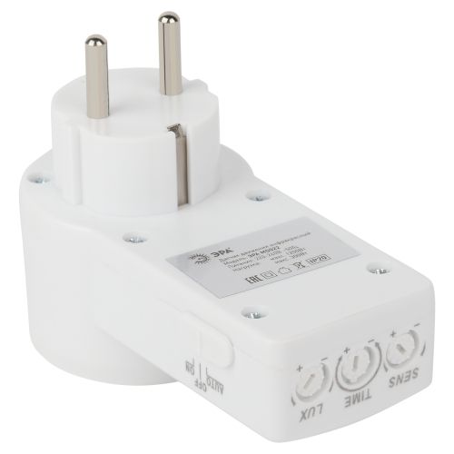 Датчик движения розеточный ДДР-01 1200Вт 10-420с 2-9м 3+лк 120гр IP20 MD 022 | код Б0043799 | ЭРА фото 6 Датчик движения розеточный ДДР-01 1200Вт 10-420с 2-9м 3+лк 120гр IP20 MD 022 | код Б0043799 | ЭРА фото 6