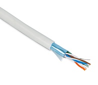Hyperline FUTP4-C5E-P26-IN-PVC-GY-100 (100 м) Кабель витая пара, экранированная F/UTP, категории 5e, 4 пары (26 AWG), многожильный (patch), экран - фольга, PVC, –20°C – +75°C, серый | код 444994 | Hyperline