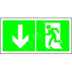 Знак безопасности BL-3517.E40''''Указ. двери эвакуац. выхода (левостор.)'''''' | код BL-3517.E40 | Белый свет