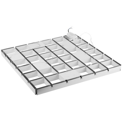 Светильник светодиодный 36Вт 5000К 3420Лм IP40 89x89x40 белый грильято 100х100 6 штук SPO-646-3-5K-W6 ЭРА | код Б0063051 | ЭРА фото 4 Светильник светодиодный 36Вт 5000К 3420Лм IP40 89x89x40 белый грильято 100х100 6 штук SPO-646-3-5K-W6 ЭРА | код Б0063051 | ЭРА фото 4