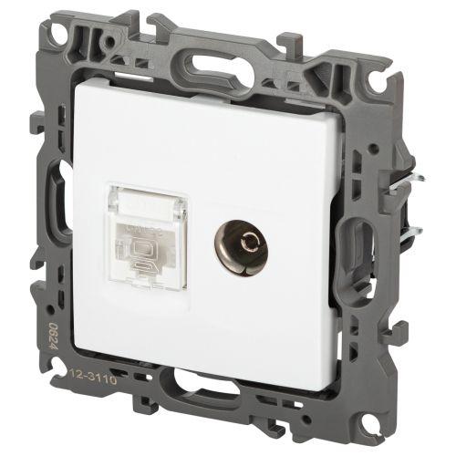 Розетка Серия 12 12-3110-01М комбинированная RJ45+TV, белый матовый | код Б0065691 | ЭРА фото 3 Розетка Серия 12 12-3110-01М комбинированная RJ45+TV, белый матовый | код Б0065691 | ЭРА фото 3