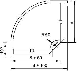 Угловая секция 90 град. 85x100 | код 7001762 | OBO Bettermann Угловая секция 90 град. 85x100 | код 7001762 | OBO Bettermann