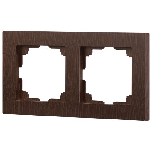 Рамка для розеток и выключателей Intro Accent 6-502-10 на 2 поста, СУ, венге | код Б0063754 | ЭРА фото 3 Рамка для розеток и выключателей Intro Accent 6-502-10 на 2 поста, СУ, венге | код Б0063754 | ЭРА фото 3