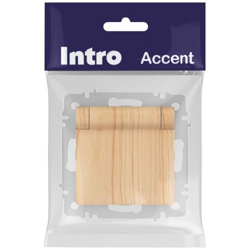 Розетка Intro Accent 6-203-11 2P+E Schuko с крышкой, 16А-250В, IP20, СУ, AL/CU, сосна | код Б0063479 | ЭРА фото 2 Розетка Intro Accent 6-203-11 2P+E Schuko с крышкой, 16А-250В, IP20, СУ, AL/CU, сосна | код Б0063479 | ЭРА фото 2
