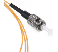 Патч-корд оптический LANMASTER, LSZH, симплексный, ST/PC-ST/PC, MM 50/125, 10 м | код LAN-ST-ST/OM2-10 | LANMASTER