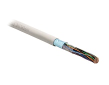 Hyperline FUTP25-C3-S24-IN-LSZH-GY Кабель витая пара. экранированная F/UTP. категория 3. 25 пар (24 AWG). одножильный (solid). экран - фольга. LSZH нг(А)-HF. –20 C - +60 C. серый | код 46165 | Hyperline