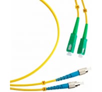 Патч-корд оптический LANMASTER, LSZH, дуплексный, SC/APC-FC/UPC, SM OS2, 2.0 м | код LAN-2SC-2FC/SAU-2.0 | LANMASTER