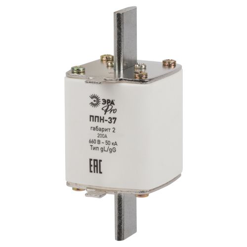 Предохранитель плавкий PRO ppn-37-2-200 ППН-37, габарит 2, 200А | код Б0063989 | ЭРА фото 2 Предохранитель плавкий PRO ppn-37-2-200 ППН-37, габарит 2, 200А | код Б0063989 | ЭРА фото 2