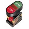 Кнопка XB2-BL8325 I-O сдвоенная с подсветкой 1з+1р (ANDELI) | код ADL10-044 | ANDELI