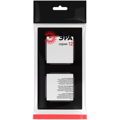 Рамка для розеток и выключателей Серия 12 12-5202-06 на 2 поста, Классик, чёрный | код Б0067723 | ЭРА фото 2 Рамка для розеток и выключателей Серия 12 12-5202-06 на 2 поста, Классик, чёрный | код Б0067723 | ЭРА фото 2