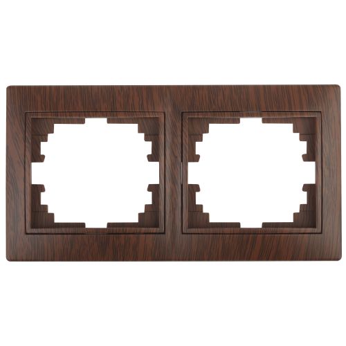 Рамка на 2 поста гор., СУ, Plano, венге, 1-502-10 | код Б0030096 | ЭРА Рамка на 2 поста гор., СУ, Plano, венге, 1-502-10 | код Б0030096 | ЭРА