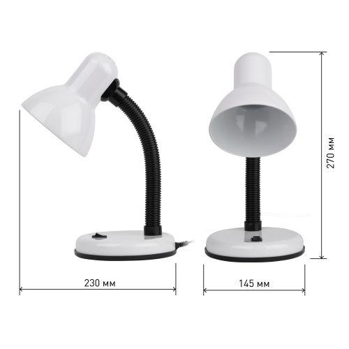 Светильник настольный белый N-120-E27-40W-W | код C0041452 | ЭРА фото 4 Светильник настольный белый N-120-E27-40W-W | код C0041452 | ЭРА фото 4