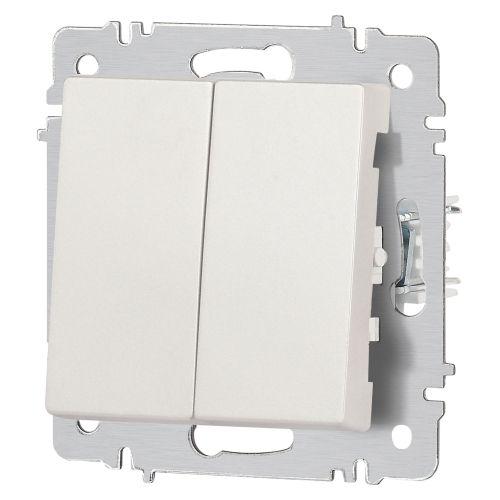 Выключатель Intro Accent 6-104-06 двойной, 10А-250В, IP20, СУ, AL/CU, перламутр | код Б0063491 | ЭРА фото 5 Выключатель Intro Accent 6-104-06 двойной, 10А-250В, IP20, СУ, AL/CU, перламутр | код Б0063491 | ЭРА фото 5