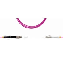 Патч-корд оптический LANMASTER, симплексный, LC/PC-FC/PC, OM4, LSZH, 1.5 м | код LAN-LC-FC/OM4-1.5 | LANMASTER