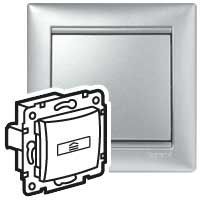 VALENA Выключатель ключ-карта 10A алюминий | код 770234 | Legrand