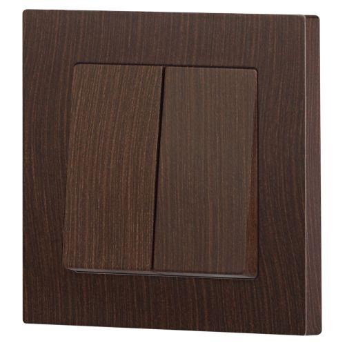 Выключатель Intro Accent 6-104-10 двойной, 10А-250В, IP20, СУ, AL/CU, венге | код Б0063501 | ЭРА фото 6 Выключатель Intro Accent 6-104-10 двойной, 10А-250В, IP20, СУ, AL/CU, венге | код Б0063501 | ЭРА фото 6