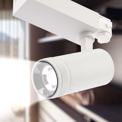 Трековый светильник трёхфазный STR-30-99-40K-W30 регулируемый луч 4000K белый | код Б0049785 | ЭРА фото 6 Трековый светильник трёхфазный STR-30-99-40K-W30 регулируемый луч 4000K белый | код Б0049785 | ЭРА фото 6