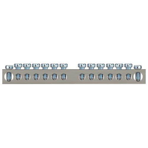 Шина NO-224-82 PEN земля-ноль 6х9мм 14/1 никелированная с креплениями по центру | код Б0062876 | ЭРА фото 3 Шина NO-224-82 PEN земля-ноль 6х9мм 14/1 никелированная с креплениями по центру | код Б0062876 | ЭРА фото 3