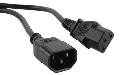 Кабель питания монитор-компьютер PWC-IEC13-IEC14-3.0-BK IEC 320 C13 - IEC 320 C14 (3х1.0) 10А 3м | код 34897 | Hyperline