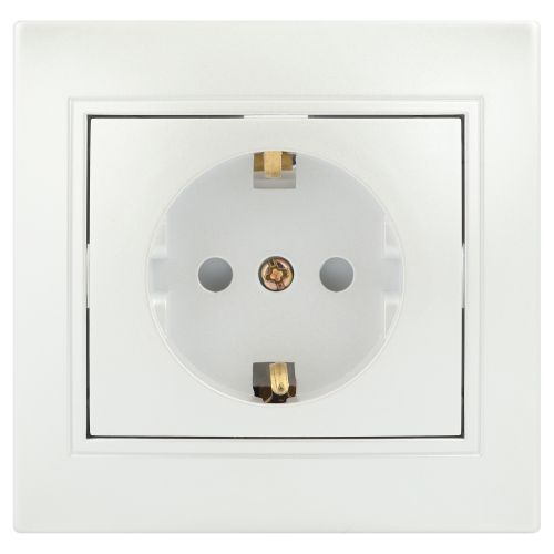 Розетка Intro Plano 1-206-06 с заземлением 2P+ | код Б0053929 | ЭРА Розетка Intro Plano 1-206-06 с заземлением 2P+ | код Б0053929 | ЭРА