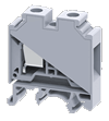 Клемма проходная CTS16U /12x43mm, винтовая, 2 присоед., 16mm2, 76A, 1000V, серая | код CTS16U | Connectwell