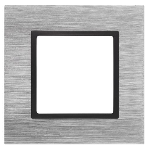 Рамка на 1 пост, металл, Эра Elegance, сталь+антр, 14-5201-41 | код Б0034545 | ЭРА