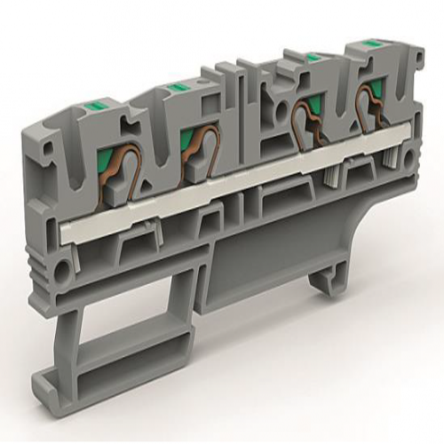 Проходная клемма 4 точки подключения на 4 кв.мм | код ZEFC420GR | DKC Проходная клемма 4 точки подключения на 4 кв.мм | код ZEFC420GR | DKC