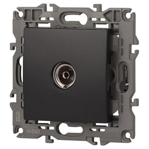 Розетка TV одиночная, Эра Elegance, антрацит, 14-3101-05 | код Б0034294 | ЭРА фото 5 Розетка TV одиночная, Эра Elegance, антрацит, 14-3101-05 | код Б0034294 | ЭРА фото 5