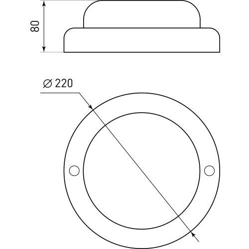 Светильник светодиодный SPB-203-0-65K-018 18Вт 6500К IP65 1530лм D220мм круг ЖКХ Эра Б0070036 фото 2 Светильник светодиодный SPB-203-0-65K-018 18Вт 6500К IP65 1530лм D220мм круг ЖКХ Эра Б0070036 фото 2