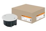 Установочная коробка СП D73х45мм, крышка, метал. лапки, IP20, TDM | код SQ1403-0026 | TDM