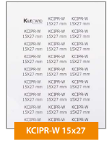 808 651, KCIPR-S 15X27, Маркировка для электрощитов и компонентов, Жесткие ПВХ, 15x27, Серебристый, Размер карты 116x165 мм | код 0.0.0.8.08651 | KLEMSAN