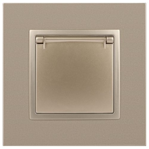 Розетка 2P+E Schuko со шторками с крышкой, 16А-250В, Эра Elegance, шампань, 14-2103-04 | код Б0034281 | ЭРА фото 3 Розетка 2P+E Schuko со шторками с крышкой, 16А-250В, Эра Elegance, шампань, 14-2103-04 | код Б0034281 | ЭРА фото 3