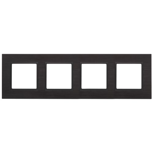 Рамка на 4 поста, металл, Эра Elegance, чёрный+антр, 14-5204-05 | код Б0034561 | ЭРА Рамка на 4 поста, металл, Эра Elegance, чёрный+антр, 14-5204-05 | код Б0034561 | ЭРА