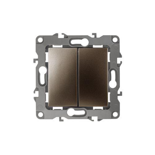 Переключатель двойной, 10АХ-250В, Эра12, бронза,12-1106-13 | код Б0019296 | ЭРА фото 3 Переключатель двойной, 10АХ-250В, Эра12, бронза,12-1106-13 | код Б0019296 | ЭРА фото 3