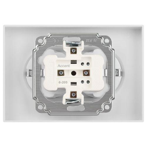 Розетка Intro Accent 6-205-06 , 2X2P+E Schuko, 16А-250В, IP20, СУ, AL/CU, перламутр | код Б0063495 | ЭРА фото 3 Розетка Intro Accent 6-205-06 , 2X2P+E Schuko, 16А-250В, IP20, СУ, AL/CU, перламутр | код Б0063495 | ЭРА фото 3