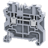 Клемма проходная CY4 /6x50mm, винтовая, 2 присоед., 4(max 6)mm2, 32A, 1000V, серая | код CY4 | Connectwell